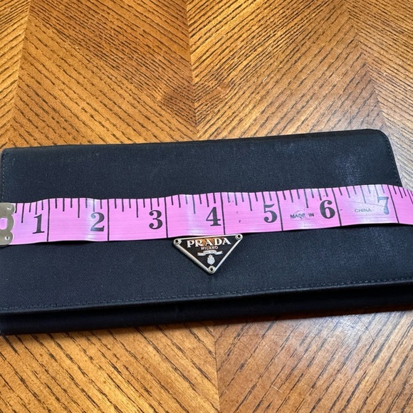 Prada, black nylon and leather, long wallet - Picture 3 of 10
